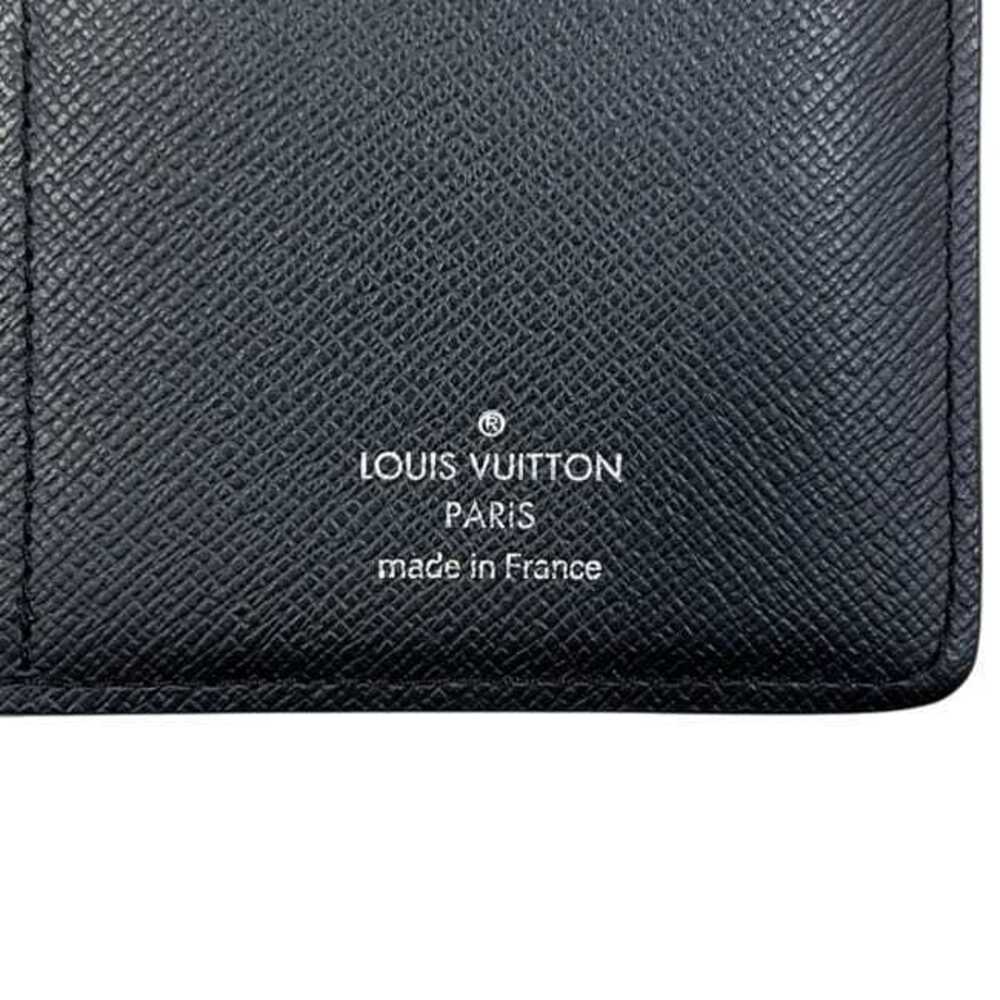 Louis Vuitton Bi fold Long Wallet Portefeuille Brazza Black Ardoise Taiga - Picture 5 of 9